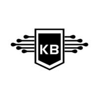 kb-Brief-Logo-Design auf weißem Hintergrund. kb kreative Initialen schreiben Logo-Konzept. kb Briefgestaltung. vektor