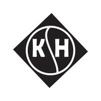 kh-Buchstaben-Logo-Design. kh kreatives anfängliches kh-Buchstaben-Logo-Design. k kreative Initialen schreiben Logo-Konzept. kh-Briefgestaltung. vektor