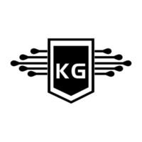 kg-Buchstaben-Logo-Design.kg kreative Anfangs-kg-Buchstaben-Logo-Design. kg kreatives Initialen-Buchstaben-Logo-Konzept. kg Briefgestaltung. vektor