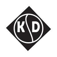 kd-Brief-Logo-Design auf weißem Hintergrund. kd kreative Initialen schreiben Logo-Konzept. kd Briefgestaltung. vektor