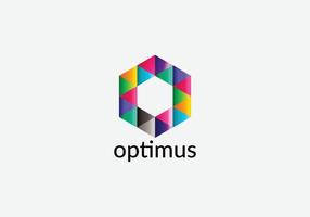 optimus abstract o Brief moderne geometrische Logo-Design-Vorlage vektor