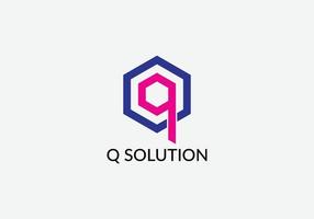 q lösung abstrakt q anfängliches modernes buchstaben-logo-design vektor