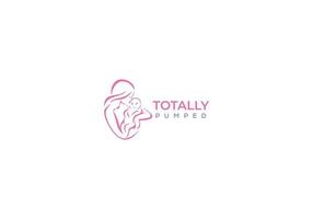 abstraktes, gepumptes Logo-Design für die Babypflege vektor