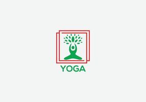 yoga logotyp design vektor mall