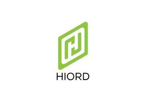 Hiord abstrakte moderne h-Logo-Designvorlage vektor