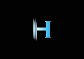 abstrakte moderne h-Logo-Design-Vorlage vektor