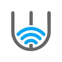 Anfangs-W-WLAN-Logo vektor