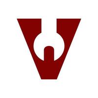 anfängliches V-Tool-Logo vektor