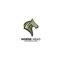huvud häst design vektor logotyp mall ikon