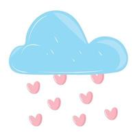 kärlek regn moln vektor