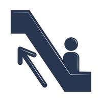 flygplats rulltrappa ikon vektor