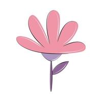 rosa Blumensymbol vektor