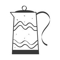 Wasserkocher-Kaffee-Symbol vektor