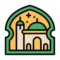 ramadan arabicum islamic firande ikon uppsättning vektor illustration tona Färg ikon