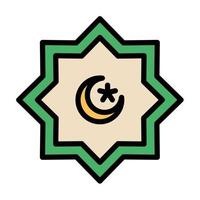 ramadan arabisch islamische feier symbol set vektor illustration tonfarbe symbol