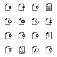 uppsättning av ikoner av filer. en vektor illustration