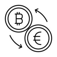 währungsbezogene Vektorliniensymbole. enthält Symbole wie Wechselkurs und Währungsprognose, Diagramm ändern vektor