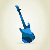 abstrakt eine blaue Gitarre. eine vektorabbildung vektor