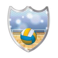 Indoor-Volleyball-Emblem-Illustration vektor