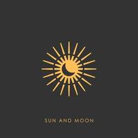 Sonne und Mond-Logo-Vektor vektor