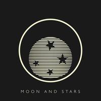 Mond und Sterne-Logo-Vektor vektor