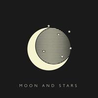 Mond und Sterne-Logo-Vektor vektor