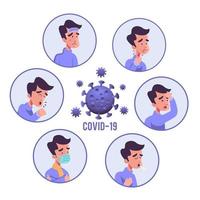 korona virus symptom illustration vektor