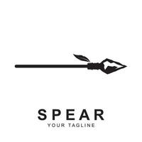 Speer-Logo-Vektor mit Slogan-Vorlage vektor