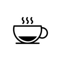 Design-Vektorvorlage für Kaffeetassensymbole vektor