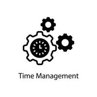 tid förvaltning vektor översikt företag och finanace stil ikon. eps 10