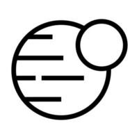 Planetensymbollinie isoliert auf weißem Hintergrund. schwarzes, flaches, dünnes Symbol im modernen Umrissstil. Lineares Symbol und bearbeitbarer Strich. einfache und pixelgenaue strichvektorillustration vektor