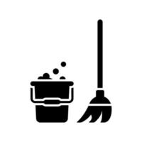 Reinigungsservice Ausrüstung Symbol Vektor Illustration Design
