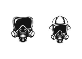 gas mask vektor illustration isolerat på vit. respirator vektor illustration