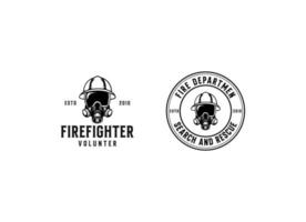 Feuerwehrlogos, Logo im modernen und Vintage-Stil vektor