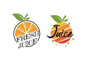 logotyp av färsk juice vektor