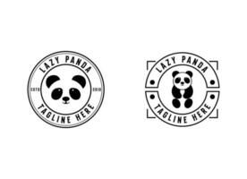 Panda-Bären-Silhouette-Logo-Design-Vektor-Vorlage. vektor