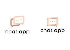 Chat-App-Logo-Design-Vorlage vektor