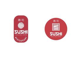 Sushi-Logo-Vorlage. japanische traditionelle küche vektor