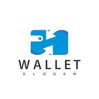 Wallet-Logo-Design-Vorlage, Zahlungssymbol vektor