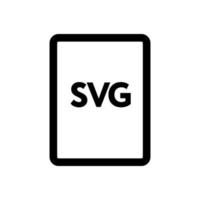 svg-Dateisymbolzeile isoliert auf weißem Hintergrund. schwarzes, flaches, dünnes Symbol im modernen Umrissstil. Lineares Symbol und bearbeitbarer Strich. einfache und pixelgenaue strichvektorillustration. vektor