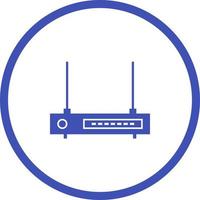 Einzigartiges WLAN-Router-Vektor-Glyphen-Symbol vektor