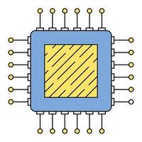 processor ikon, lämplig för en bred räckvidd av digital kreativ projekt. vektor