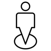Pin-Standort-Symbol, geeignet für eine Vielzahl von digitalen Kreativprojekten. vektor