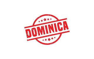 Dominica-Stempelgummi mit Grunge-Stil auf weißem Hintergrund vektor