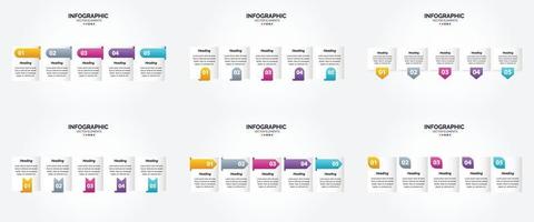 flaches Designset der Vektorillustrations-Infografiken für Werbebroschürenflieger und -zeitschrift vektor