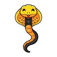 niedlicher philippinischer Kobra-Cartoon vektor
