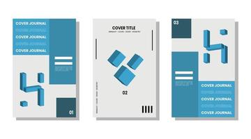 mall vektor illustration. 3d geometri objekt, blå Färg och text layout minimalistisk begrepp. för bok täcker, företag, tidningar, tidskrifter, affischer, och Mer.