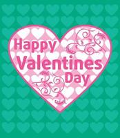 Valentinstag Hintergrundkarte, grün vektor