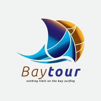 maritime bay tour abenteuerlogo vektor