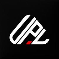 upl brev logotyp kreativ design med vektor grafisk, upl enkel och modern logotyp.